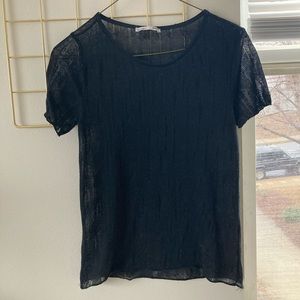Distressed black Zara tee